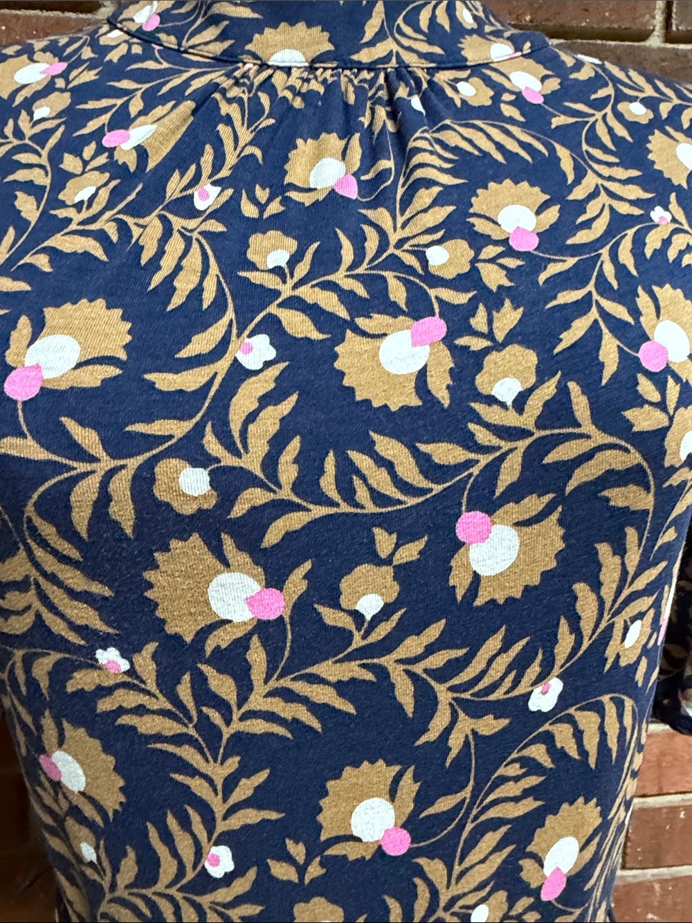 Boden Navy Floral Puff Sleeve Dress Size 6 - Picture 6 of 14